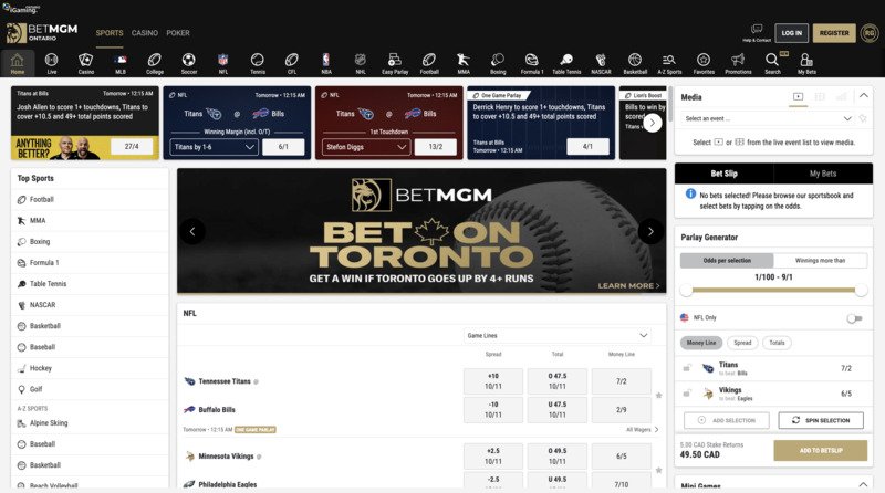 BetMGM Homepage
