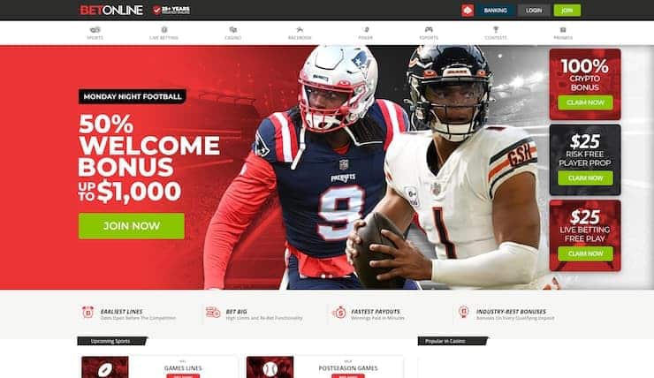 BetOnline NFL Betting