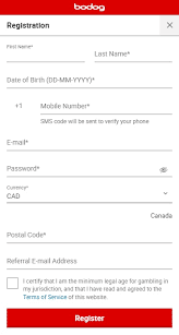 bodog registration form canada